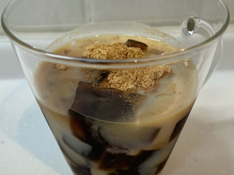 ダイエット中でも　コーヒー寒天と豆乳のドリンク